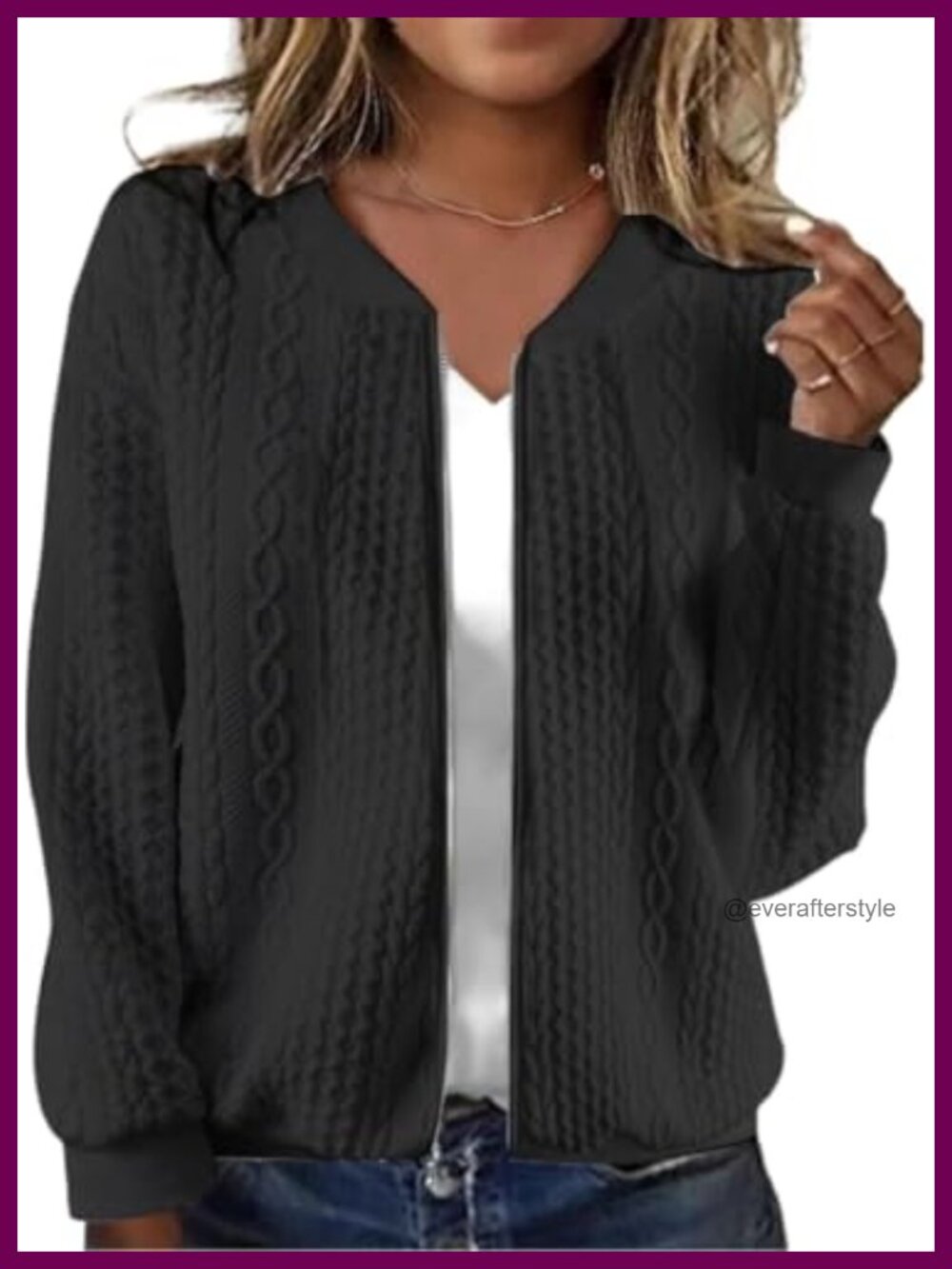 Women's Zip Up Sweatshirt Jacket Stand Collar Casual Coat with Pockets